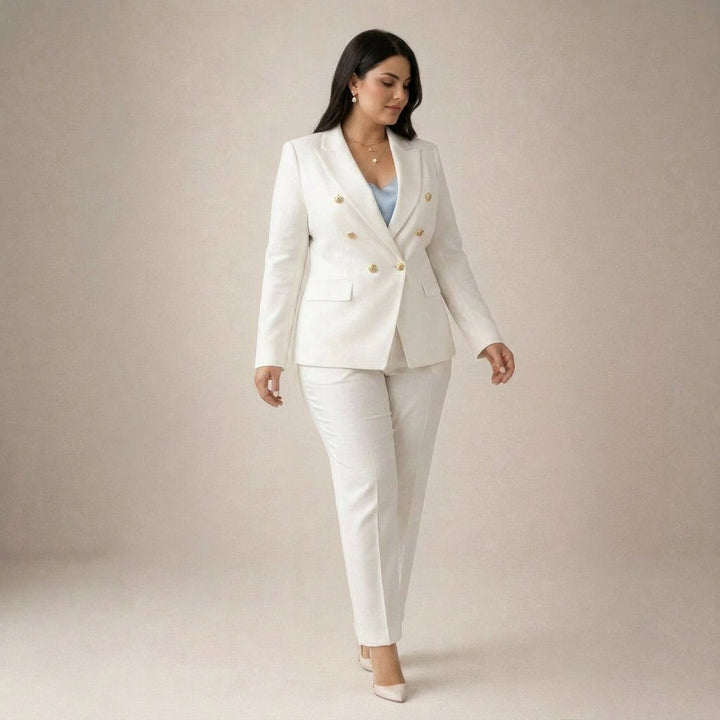 Conjunto elegante de fato para mulher
