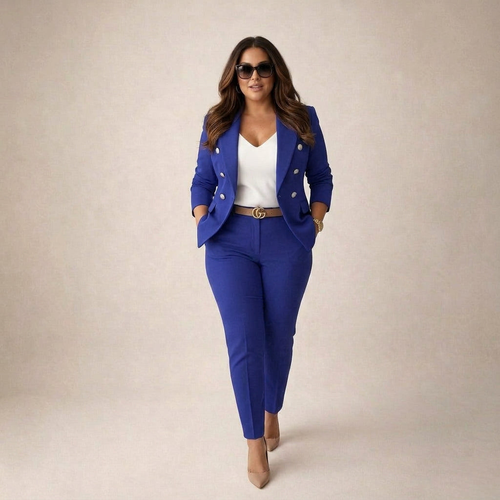 Conjunto elegante de fato para mulher