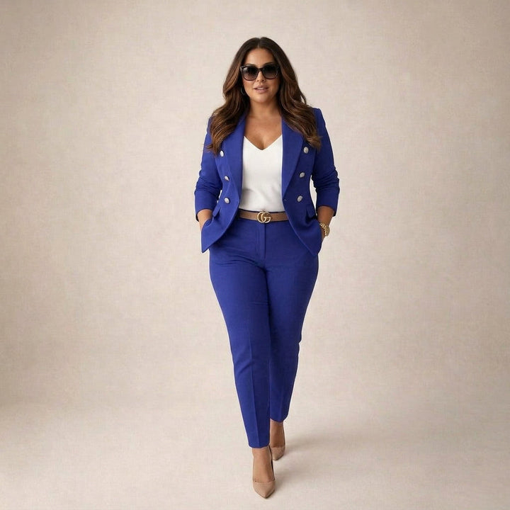 Conjunto elegante de fato para mulher