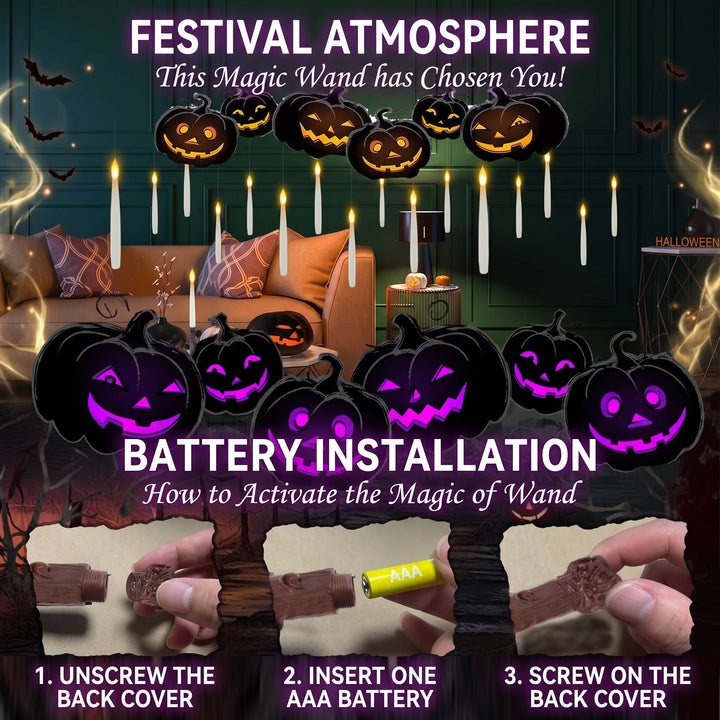 20 pływających świec Halloween z timerem do dekoracji wnętrz na przyjęcie