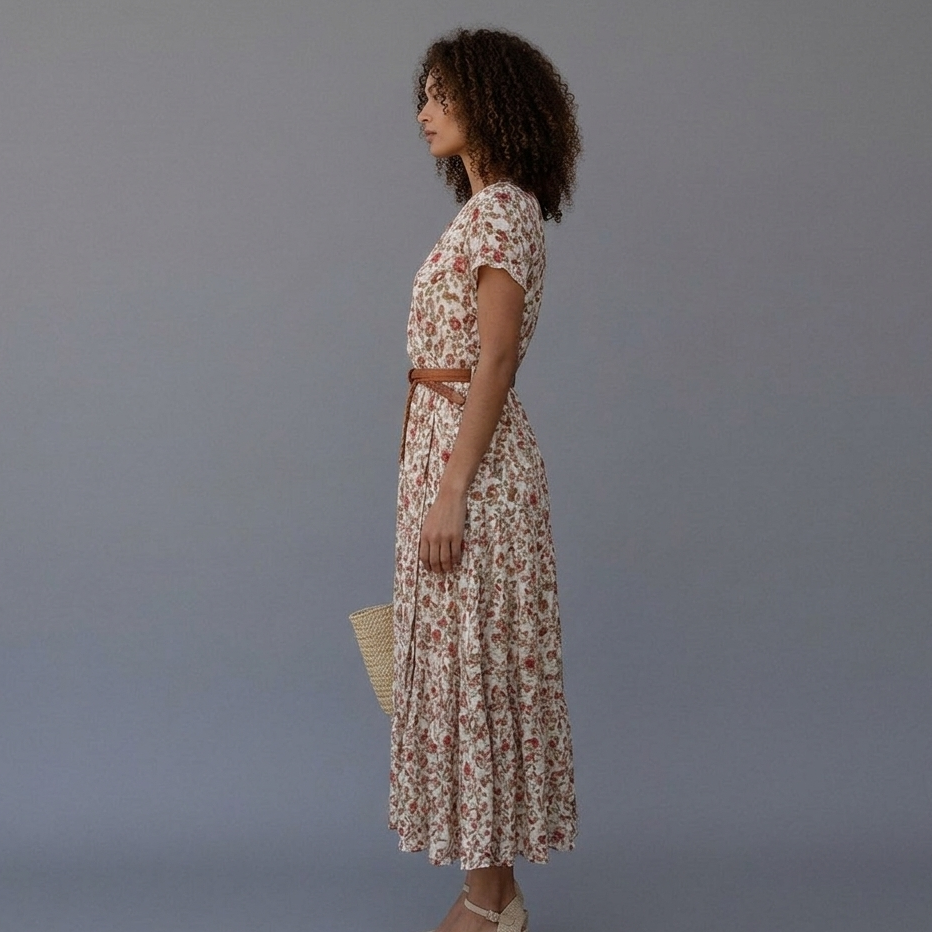 Olivia | Women's Vibrant Floral Maxi Dress for Summer-The Yellow Prime