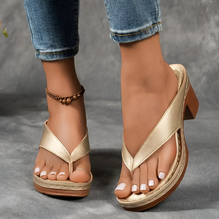 Geneva | Women's Elegant High-Heeled Mule-The Yellow Prime