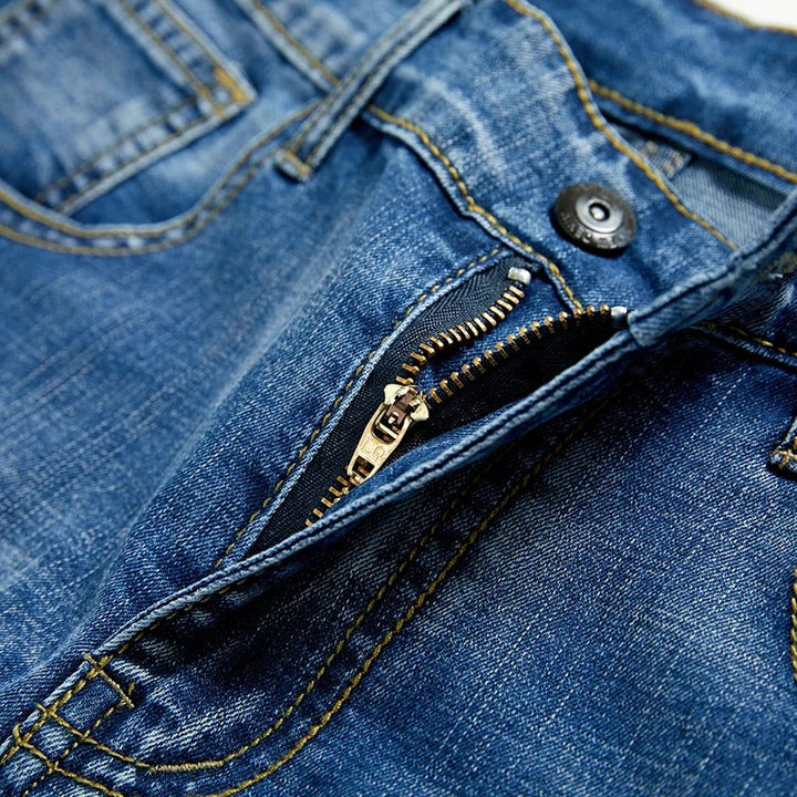 Georg | Men's Classic Denim Shorts for Casual Summer Style-The Yellow Prime