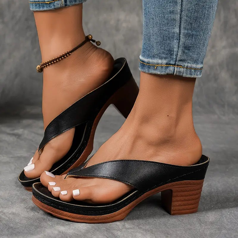 Giada | Women's Open Toe Slip-On Sandals-The Yellow Prime