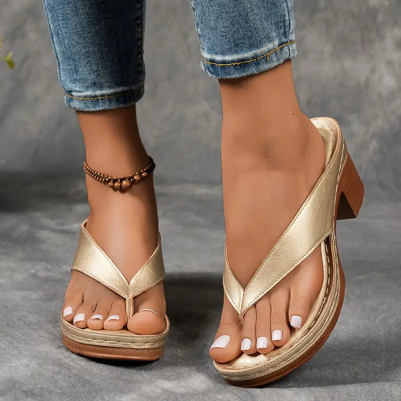 Giada | Women's Open Toe Slip-On Sandals-The Yellow Prime