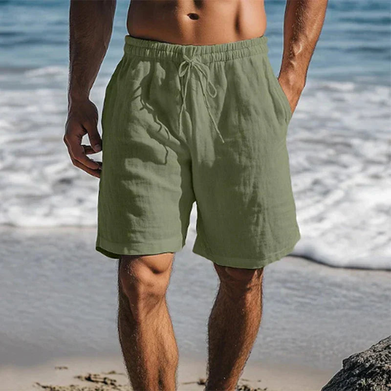 Giorgio | Men's Quick-Dry Linen Summer Swim Shorts-The Yellow Prime
