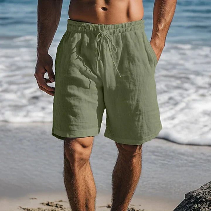 Giorgio | Men's Quick-Dry Linen Summer Swim Shorts-The Yellow Prime