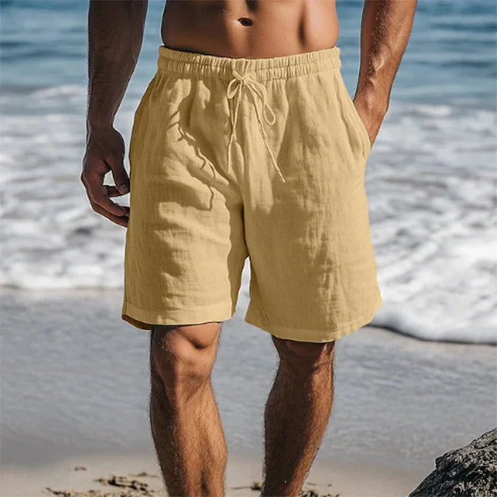 Giorgio | Men's Quick-Dry Linen Summer Swim Shorts-The Yellow Prime