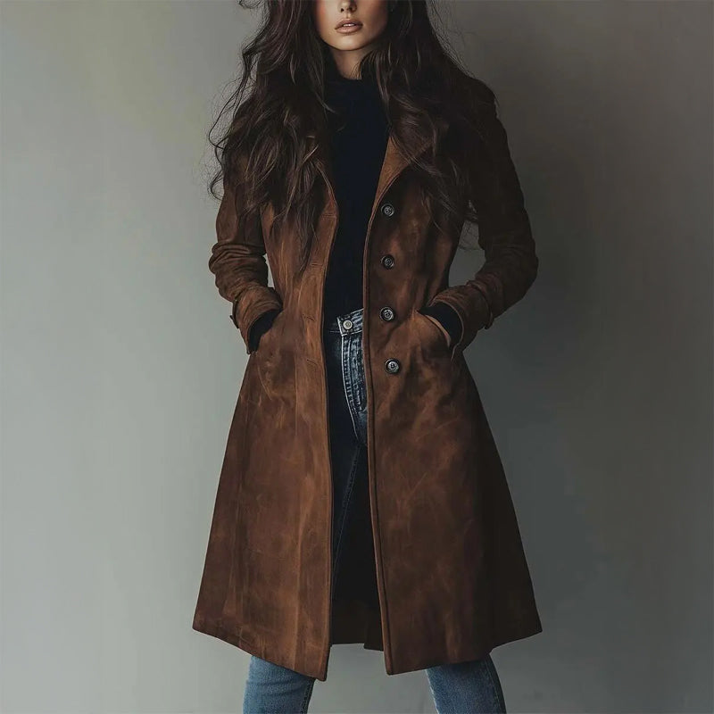 Alice | Women's Elegant Long Coat-The Yellow Prime