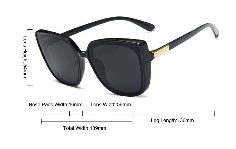 Women's Vintage Cat-Eye Sunglasses – Plastic Design for Summer 2025-The Yellow Prime
