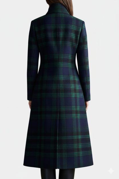 Glendine | Women's Elegant Plaid Coat-The Yellow Prime