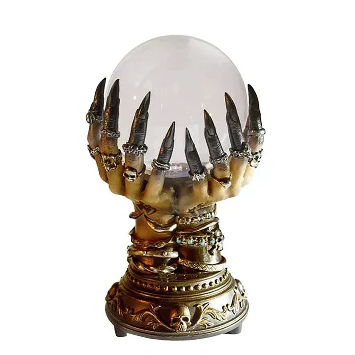 Halloween's Interactive Touch Skeletal Hand Plasma Lamp with Color Change