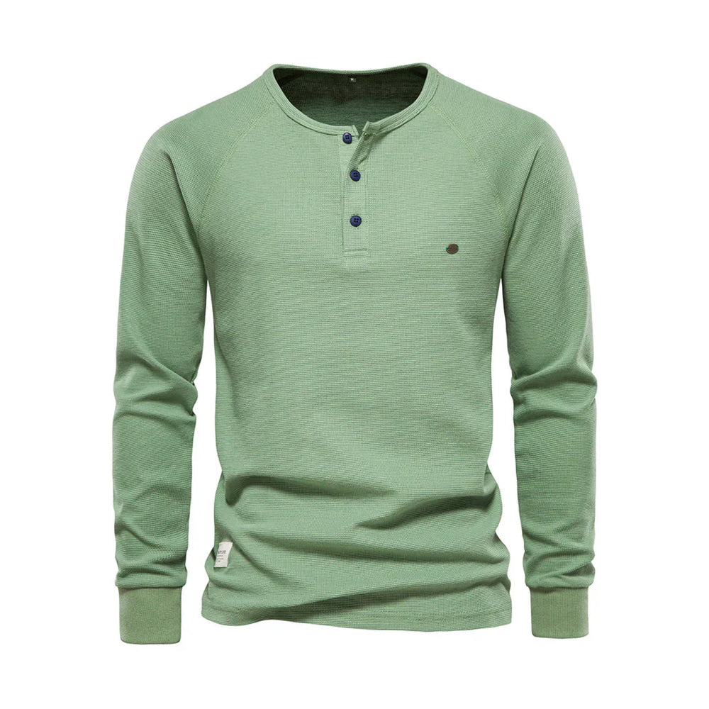 Men's Long Sleeve Round Neck Shirt-The Yellow Prime