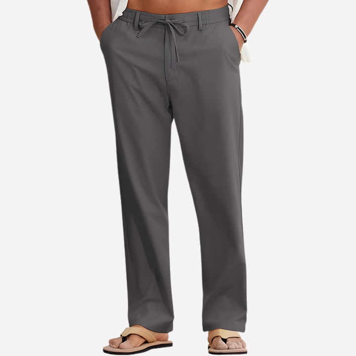 Men's Lightweight Cotton Linen Trousers-The Yellow Prime