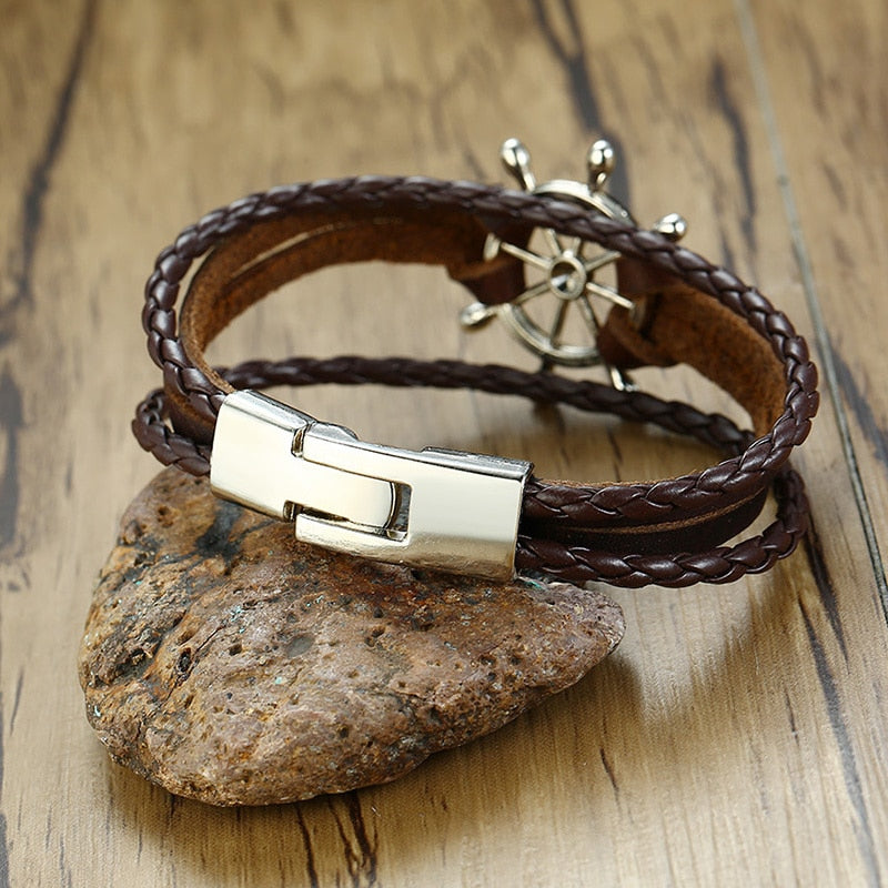Sam | Men's Stylish Retro Helm Bracelet for Modern Style-The Yellow Prime