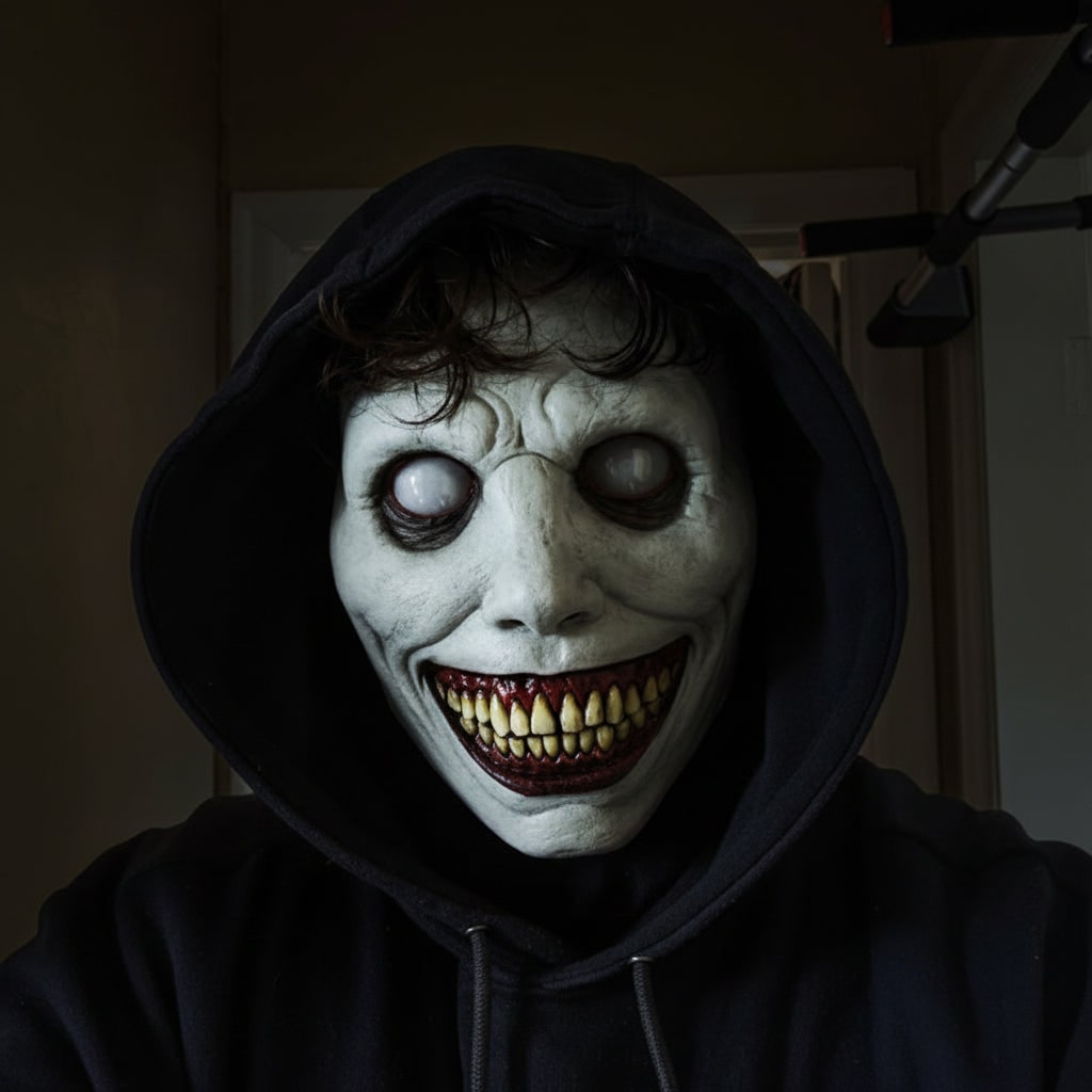 Halloweens realistiske skrekkmaske som dekker hele ansiktet | skummelt rekvisitt