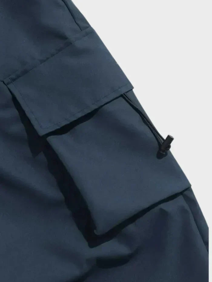 Harry | Men's Adjustable Toggle Wide Leg Cargo Trousers-The Yellow Prime