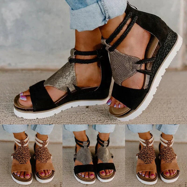 Hazel | Women's Elegant Summer Sandals with Elevated Heel-The Yellow Prime
