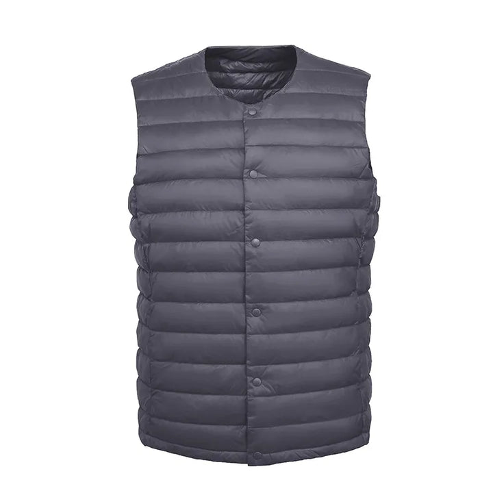 Leichte Daunenweste für Herren – kurz, aus gestepptem Nylon, zum Layering