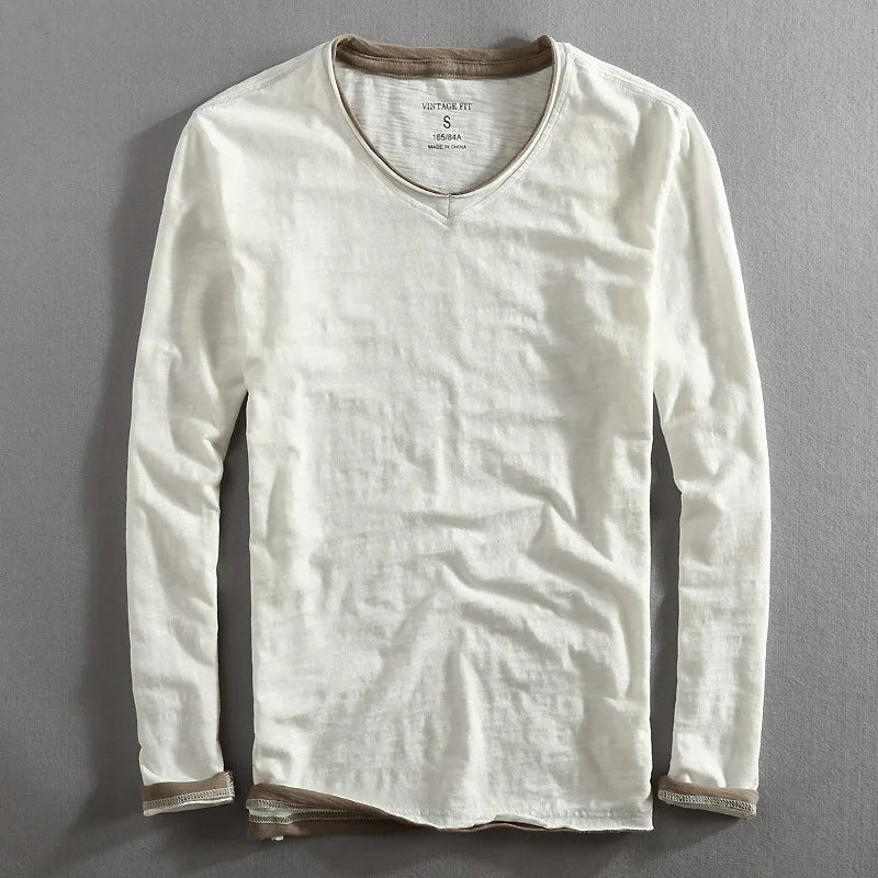 Men's Soft Cotton V Neck Sweater - Casual Classic Style