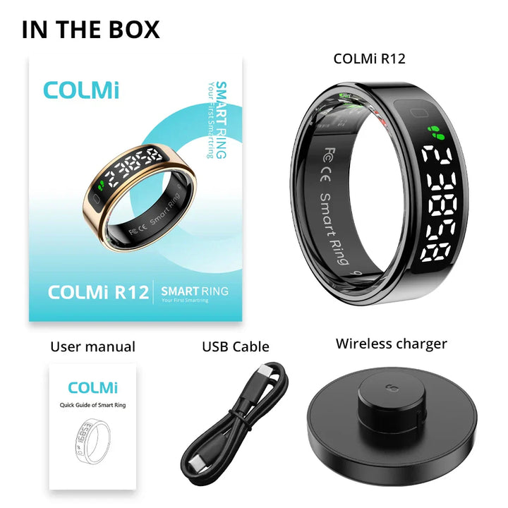 Health Monitor Smart Ring - Waterproof, Wireless Charging, Trendy Gift-The Yellow Prime