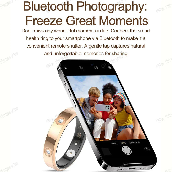 Health Tracker Smart Ring - IP68 Waterproof Sleep & Heart Rate Monitor-The Yellow Prime