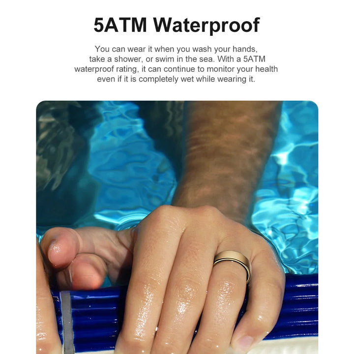 Health Tracker Smart Ring with Charging Dock for Heart Rate & Sleep-The Yellow Prime