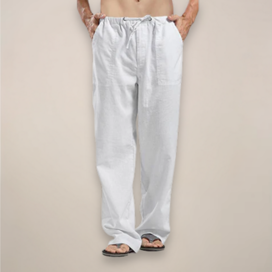 Henry | Men's Casual Loose Straight Leg Trousers-The Yellow Prime