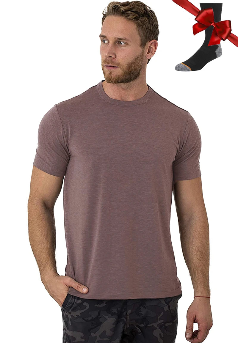 Men's Superfine Merino Wool Base Layer T-Shirt and Socks Set-The Yellow Prime