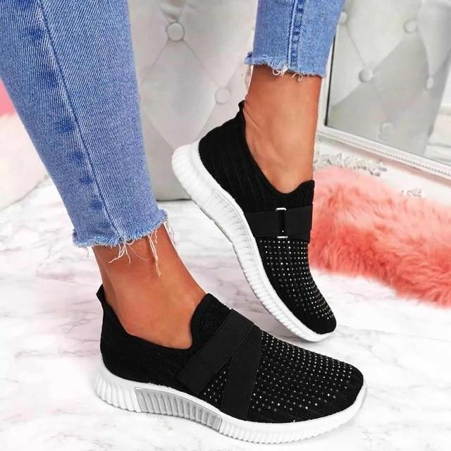 Women's Velcro Slip-On Sneakers | Enhance Walking Comfort!-The Yellow Prime