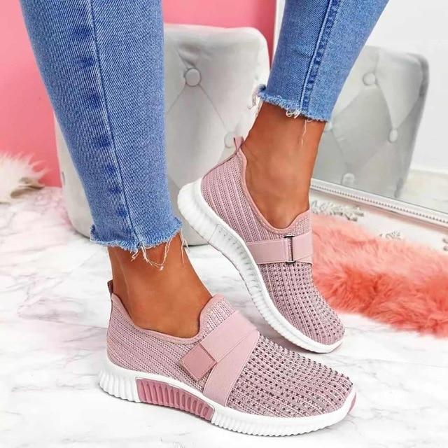 Women's Velcro Slip-On Sneakers | Enhance Walking Comfort!-The Yellow Prime