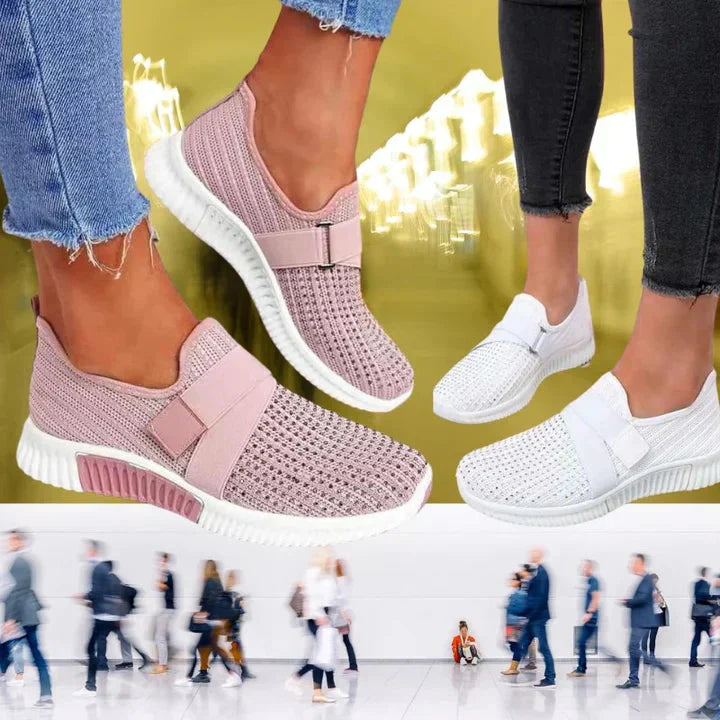 Women's Velcro Slip-On Sneakers | Enhance Walking Comfort!-The Yellow Prime