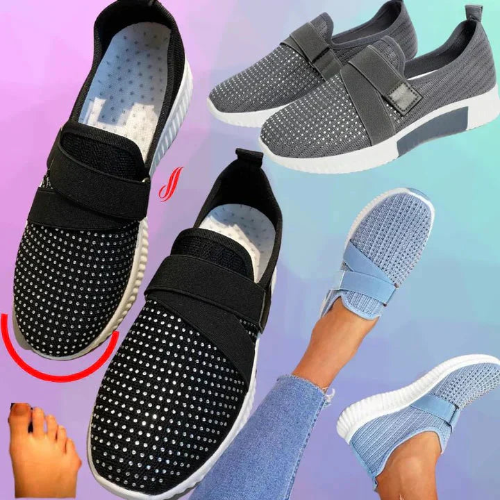 Women's Velcro Slip-On Sneakers | Enhance Walking Comfort!-The Yellow Prime