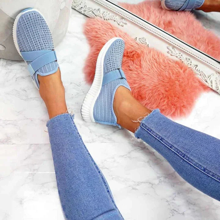 Women's Velcro Slip-On Sneakers | Enhance Walking Comfort!-The Yellow Prime