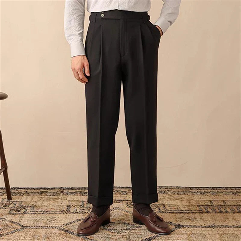 Toby | Men's Tailored High-Waisted Trousers