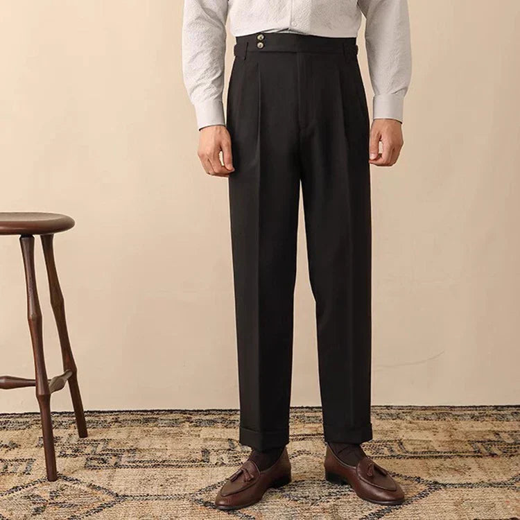 Toby | Men's Tailored High-Waisted Trousers