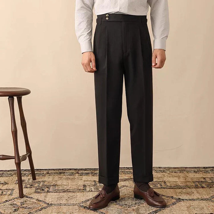 Toby | Men's Tailored High-Waisted Trousers