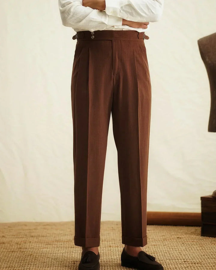 Toby | Men's Tailored High-Waisted Trousers
