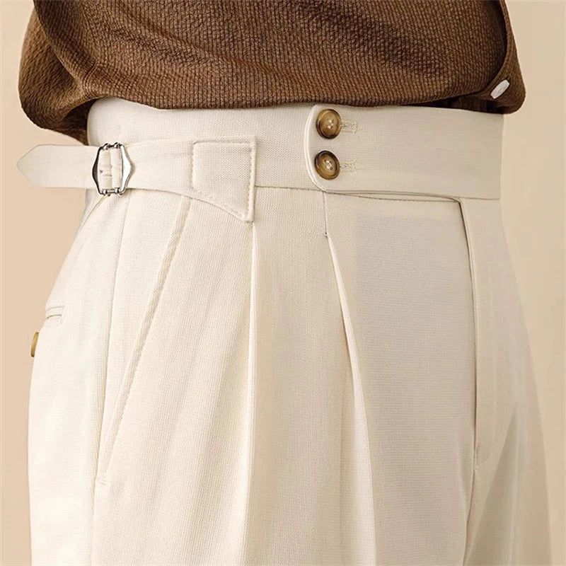 Toby | Men's Tailored High-Waisted Trousers