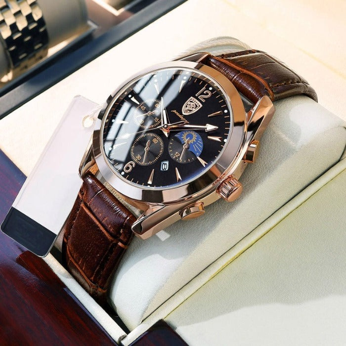 Men's Classic Stainless Steel Analog Watch – Waterproof for All Occasions-The Yellow Prime