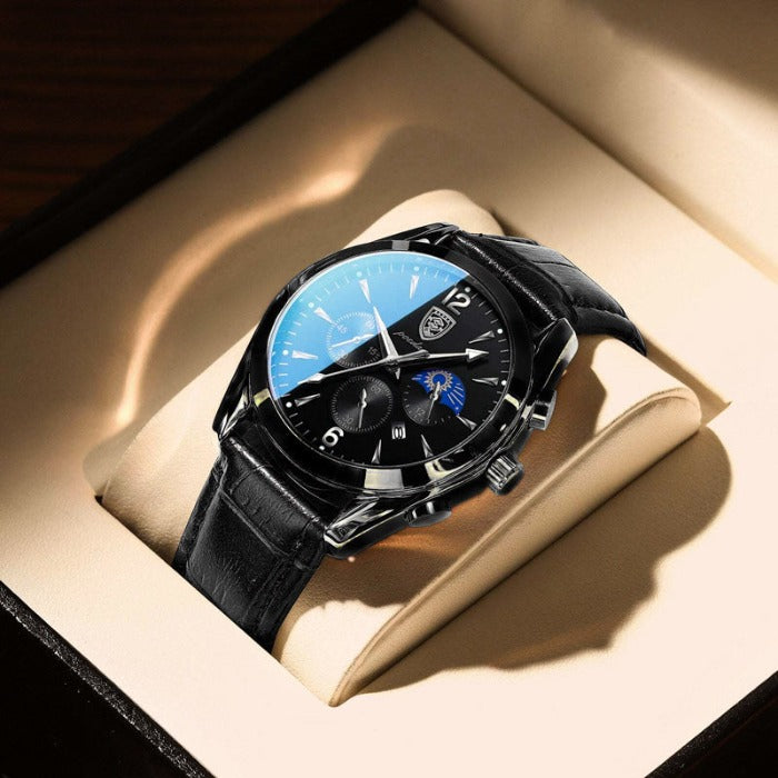 Men's Classic Stainless Steel Analog Watch – Waterproof for All Occasions-The Yellow Prime