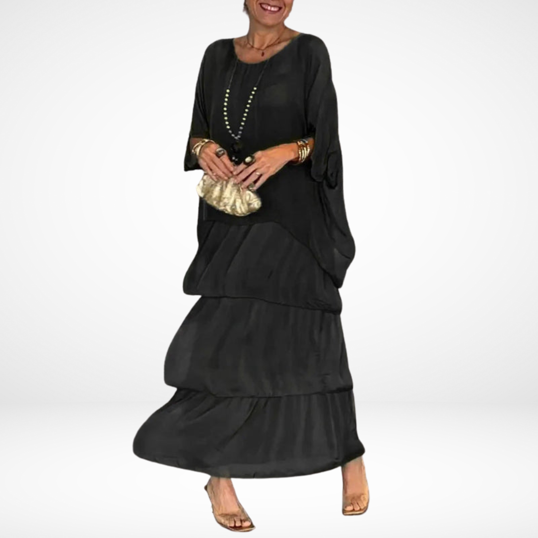 Hylda | Women's Artistic Loose Maxi Dress-The Yellow Prime