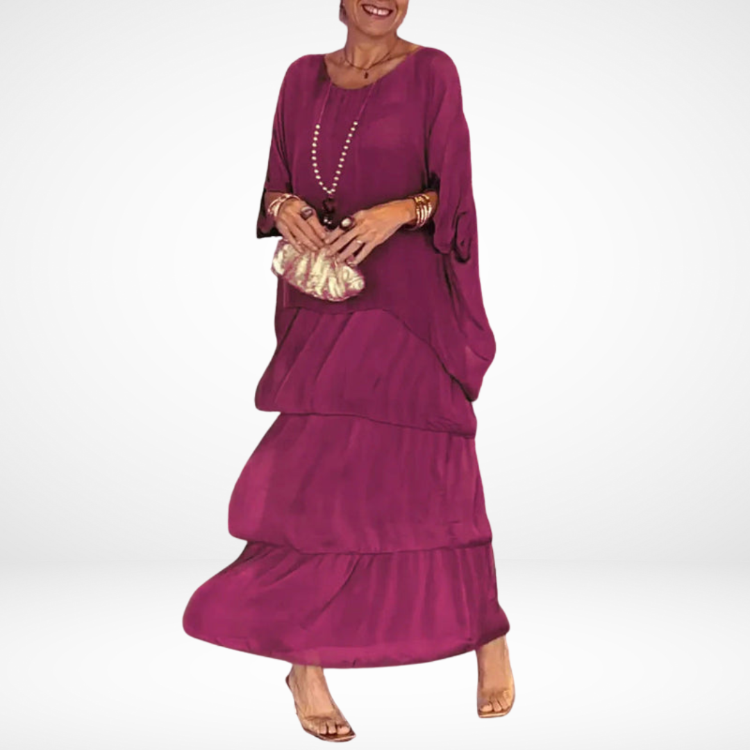 Hylda | Women's Artistic Loose Maxi Dress-The Yellow Prime