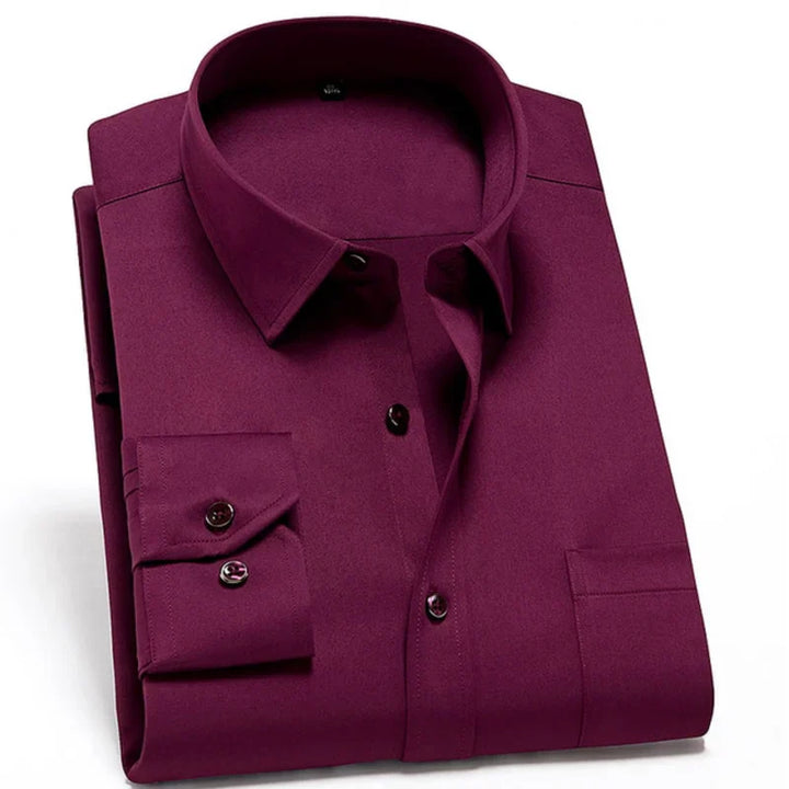 Men's Anti-Wrinkle Stretch Dress Shirt-The Yellow Prime