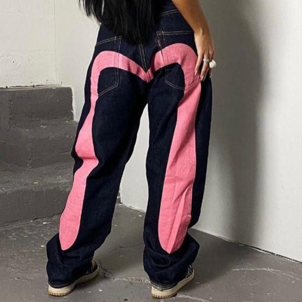 Women's Vintage Wide Leg Flared Jeans, Medium High Waist Comfort-The Yellow Prime