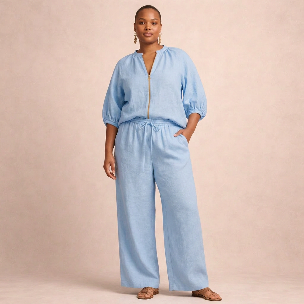 Conjunto Casual com Fecho de Correr para Mulher – Essencial para o Guarda-Roupa do Dia a Dia