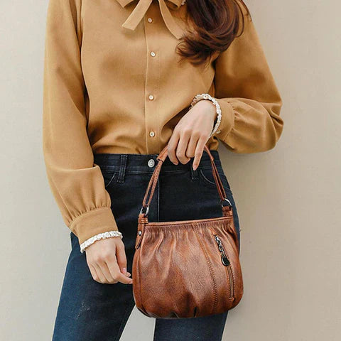 Iris | Women's Classic Autumn Soft Leather Handbag-The Yellow Prime