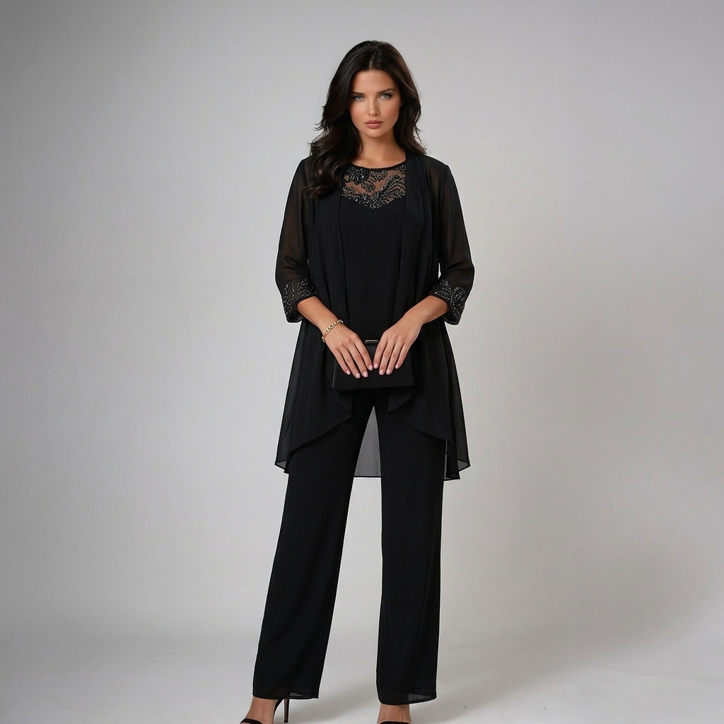 Iva | Women's Elegant Three-Piece Set-The Yellow Prime