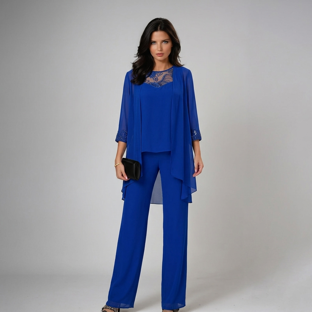 Iva | Women's Elegant Three-Piece Set-The Yellow Prime