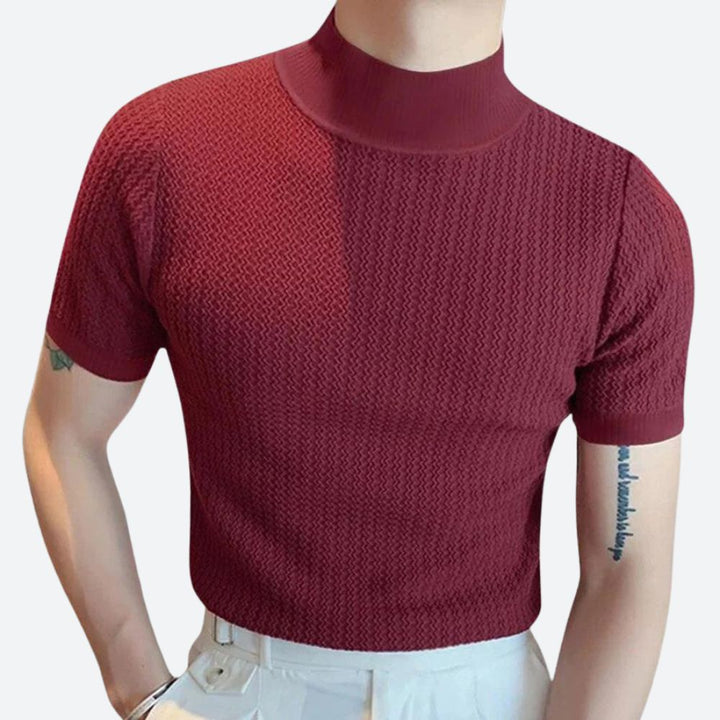 Josh | Men's Stylish Ribbed T-Shirt-The Yellow Prime